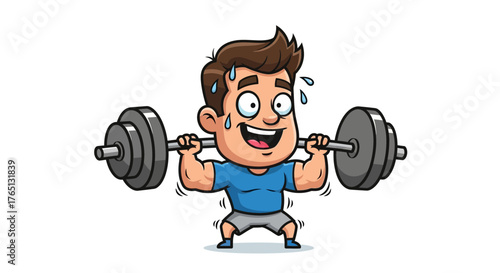 Cartoon Weightlifter