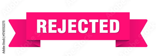 rejected ribbon isolated on transparent background. rejected ribbon