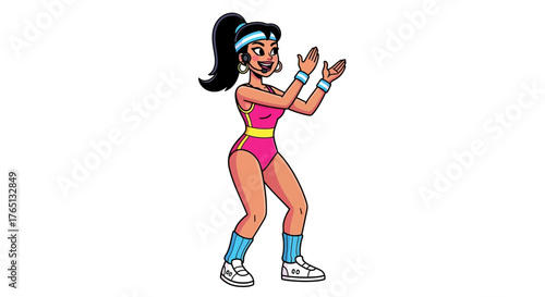 Woman Doing Aerobics