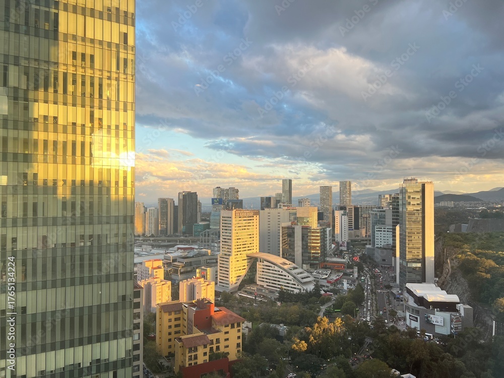 Obraz premium mexico city skyline in santa fe