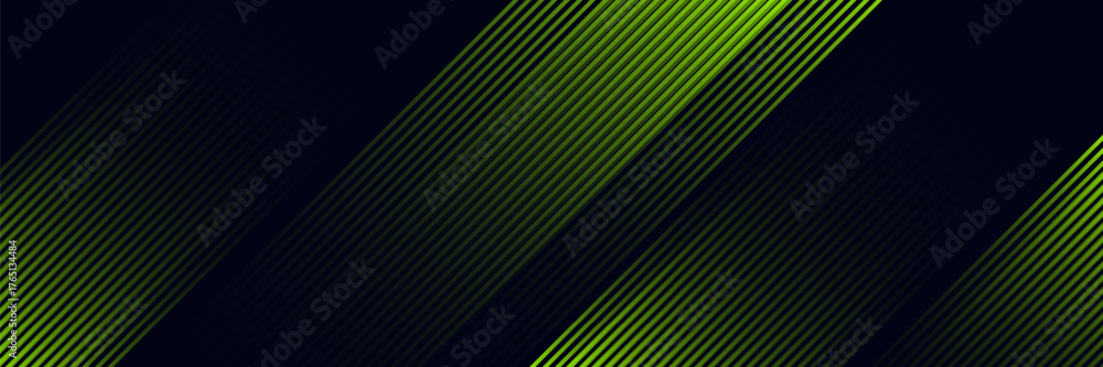 Fototapeta premium Futuristic abstract background with green arrow-shaped lines on a dark backdrop. Perfect for tech, gaming, esports, and digital interfaces. Modern Trendy design in vector EPS 10
