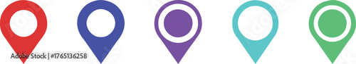 colorful map pin icon set vector ai eps jpeg png modern flat navigation markers for apps and web ui