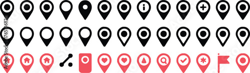 vector map pin and location marker icon set ai eps jpeg png versatile ui markers for maps navigation