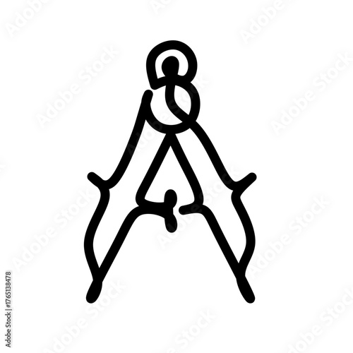 caliper math continues line icon