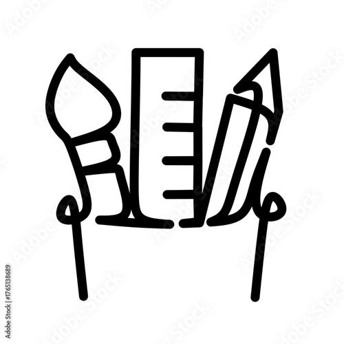 statonery continues line icon