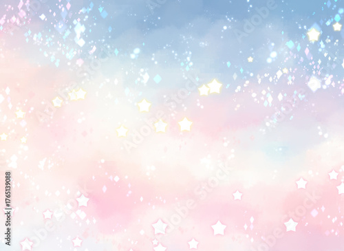 メルヘンな星空の背景