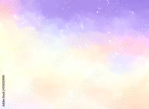 ハロウィンイメージの可愛い夜空の背景