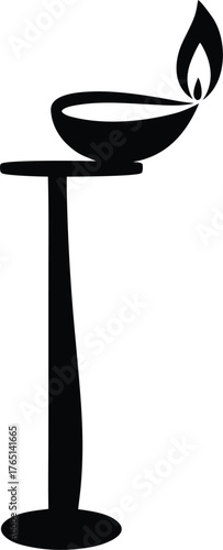  Unitarian Universalist Flaming Chalice Symbol.