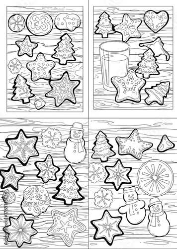 Christmas Cookie Collection Festive Star, Tree, and Snowflake Treats in Delightful Arrangements