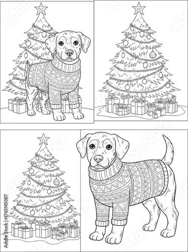 Charming Winter Wonderland Coloring Page of a Rustic Snow-Covered Cabin, Nestled Amidst Towering Pine Trees and Majestic Mountains with a Winding Path, Inviting Artistic Relaxation