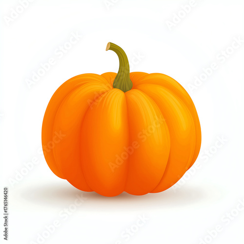 Isolated pumpkin image for halloween thanksgiving fall autumn harvest