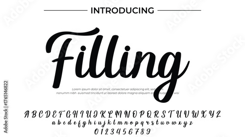 Filling - Elegant Script Font for Smooth Handwritten Design and Creative Typography