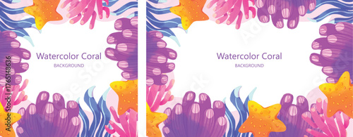 Colorful aquatic theme Vectors 