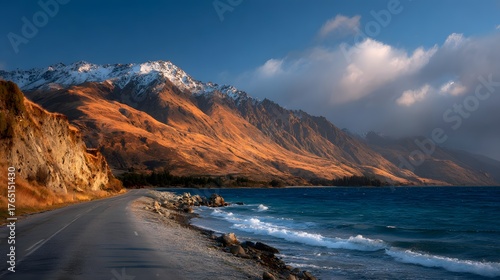 mountains photograph, generation AI 