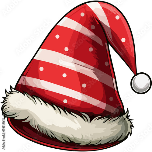 Christmass Santaa Hatt Isolat...