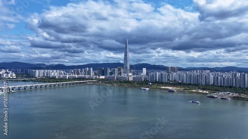 Wallpaper Mural An aerial view of the Han River in Seoul, South Korea, in autumn Torontodigital.ca