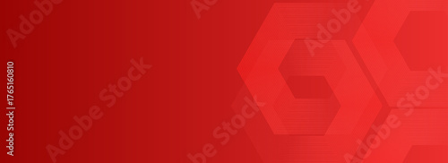 Abstract hexagon rendering of red abstract glass background Vector ilustration