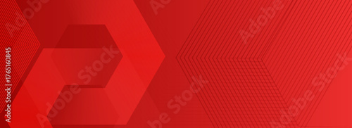 Abstract hexagon rendering of red abstract glass background Vector ilustration