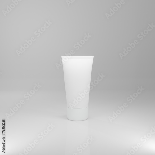 white plastic creame tube