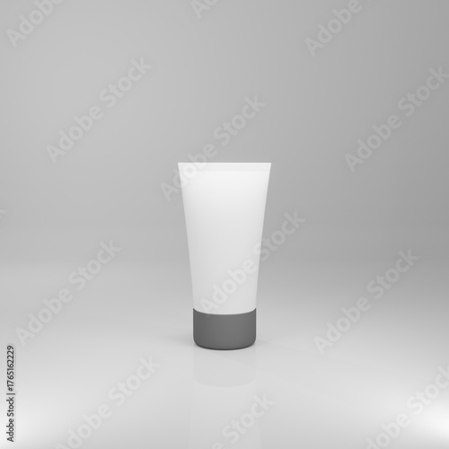 tube of cream isolated on white background