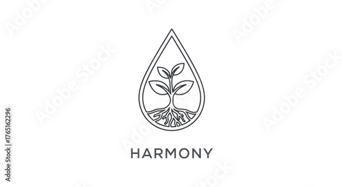 Elegant Harmony Logo Depicting Natures Growth and Balance.