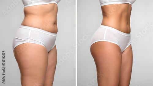 Before and after body transformation – dramatic difference after buttock firming treatment