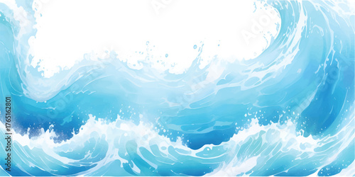 Beautiful sky blue abstract wave cloudscape background