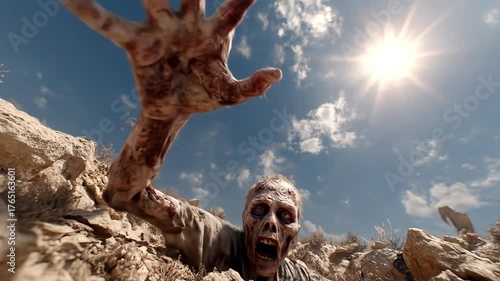 Zombie Apocalypse - A Terrifying Encounter with the Undead in the Desert.
