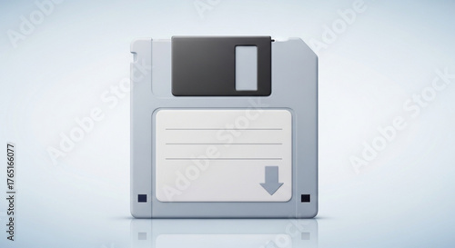 A nostalgic look at a floppy disk, a relic of the past, symbolizing data storage and technological evolution