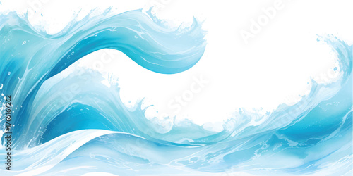 Abstract blue wave pattern with flowing lines and light for a modern sea or ocean design concept illustration