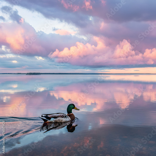 duck on the lake