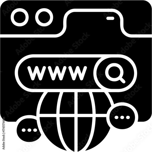 Solid Glyph Domain Icon