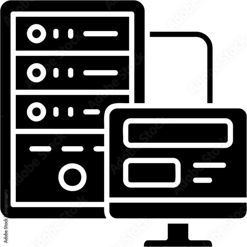 Solid Glyph Dedicated Server Icon
