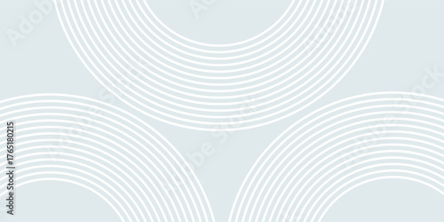 Abstract geometric background with subtle white circles. Modern overlapping circle line pattern. Futuristic concept for covers, posters, banners, brochures, presentations, and flyers.