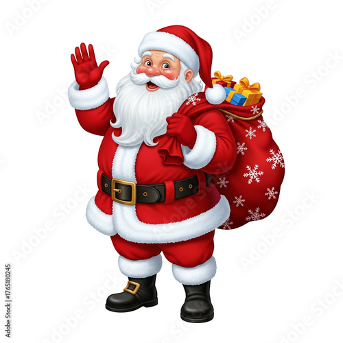 santa claus isolated on white background