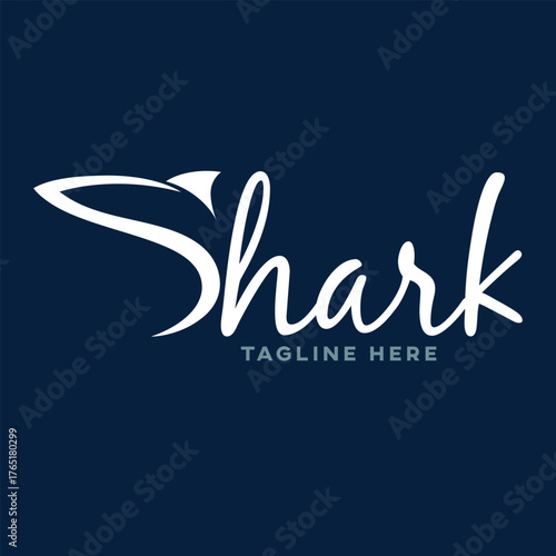 Modern Shark letter S logo