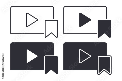 Bookmark favorite videos. Illustration vector