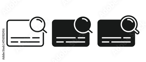 Search video subtitle icon. Illustration vector