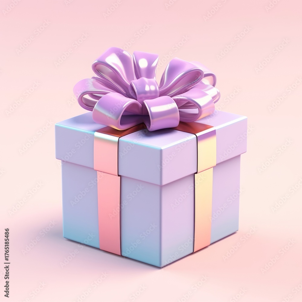 Fototapeta premium Gift box anniversary celebration decoration.