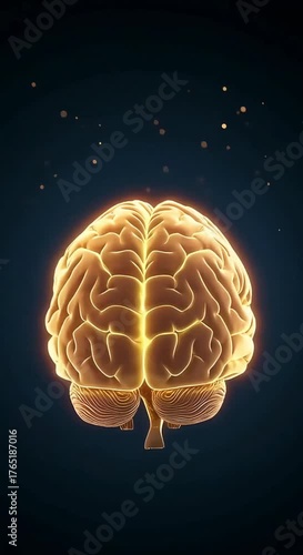 Futuristic glowing brain illustration demonstrating neural connections and intelligence in a dark background