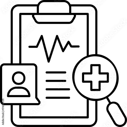 Line Art Diagnosis Icon