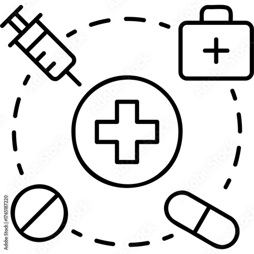 Line Art Treatment Icon