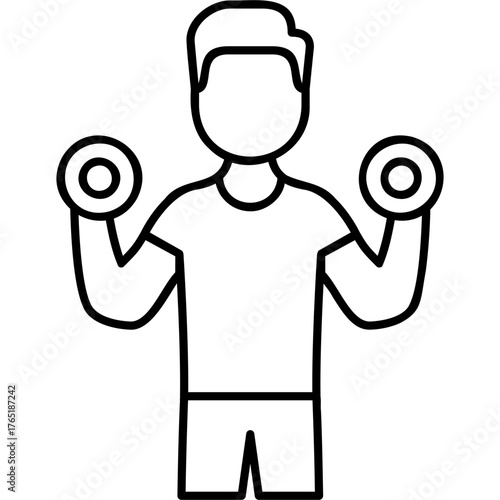 Line Art Fitness Icon