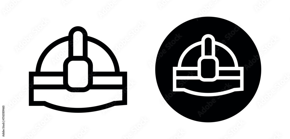 Obraz premium Helmet icon set. mining icon. construction helmet for apps, ui, website, design element png and vector illustration on transparent background.