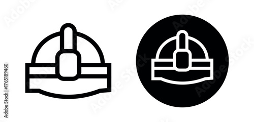 Helmet icon set. mining icon. construction helmet for apps, ui, website, design element png and vector illustration on transparent background.
