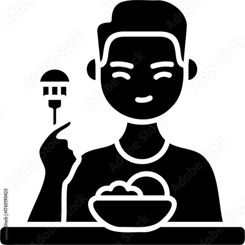 Solid Glyph Healthy Eating Icon