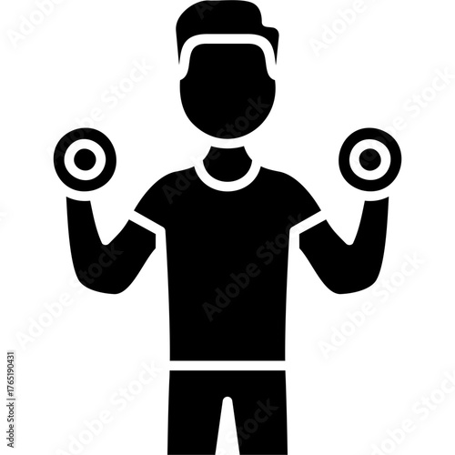 Solid Glyph Fitness Icon