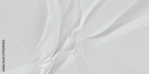 Abstract white paper crumpled panorama white paper texture background, crumpled pattern texture fabric scrapbook...	