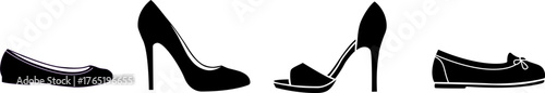 Set of shoes silhouette