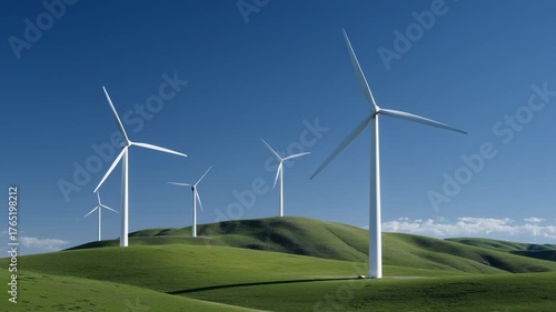 Wind Turbines Hill Spin/風力タービン丘回転2